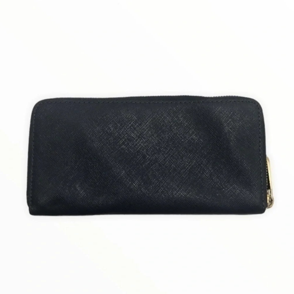 Michael kors blue saffiano leather clutch wallet